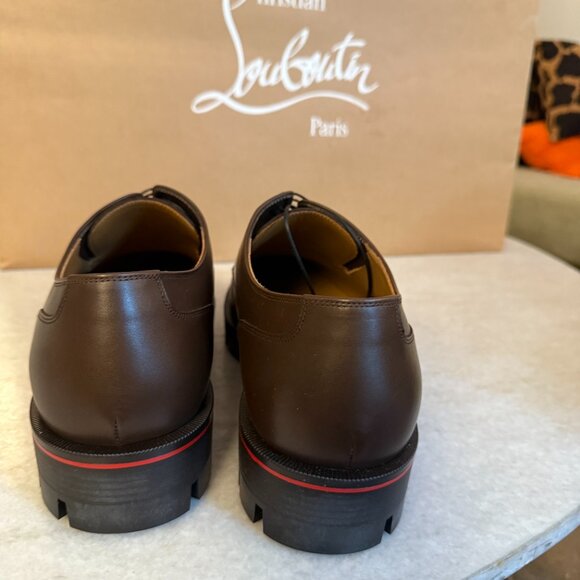 Christian Louboutin 3230966 Mens Davisol Brown Lug Sole Derby Shoe 43, 45 - Picture 5 of 14